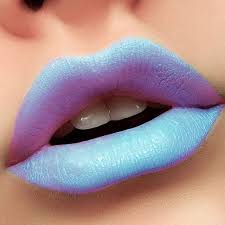 light blue lipstick